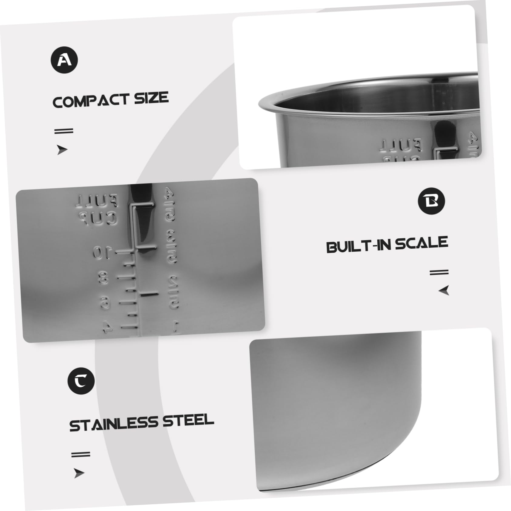 UPKOCH Liner De Cuiseur À Riz En Acier Inoxydable Universel En Acier Inoxydable Pour Revêtement Accessoires De Cuiseur À Riz Récipients Pour Casseroles