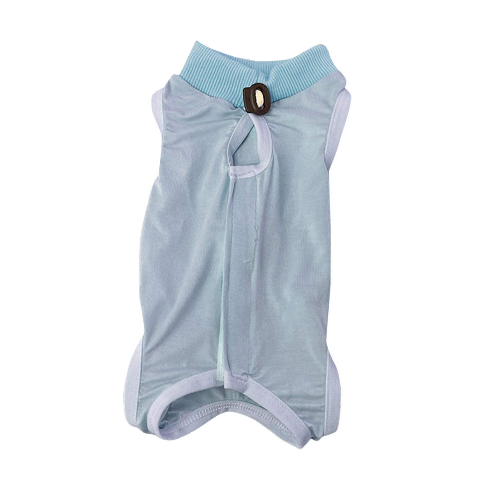 Cat and Dog Surgical Recovery Suit for Post-Operative Care - Soft Comfortable and Protective Pajama Suit for (Blue, M)