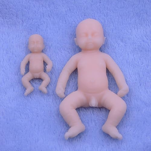 Miniatura 5 de AISITE Mini muñecas Reborn de 6 pulgadas  sin pintar de silicona realista bebé niña (ojos cerrados)