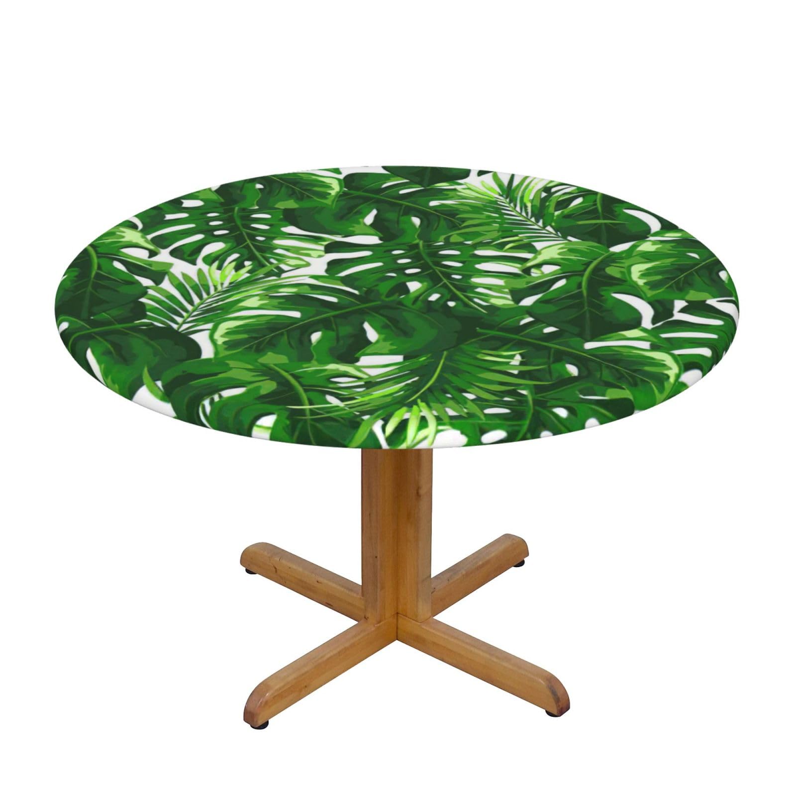 Nappe ronde palmier bananier imperméable pour sublimer vos tables de fête de mariage