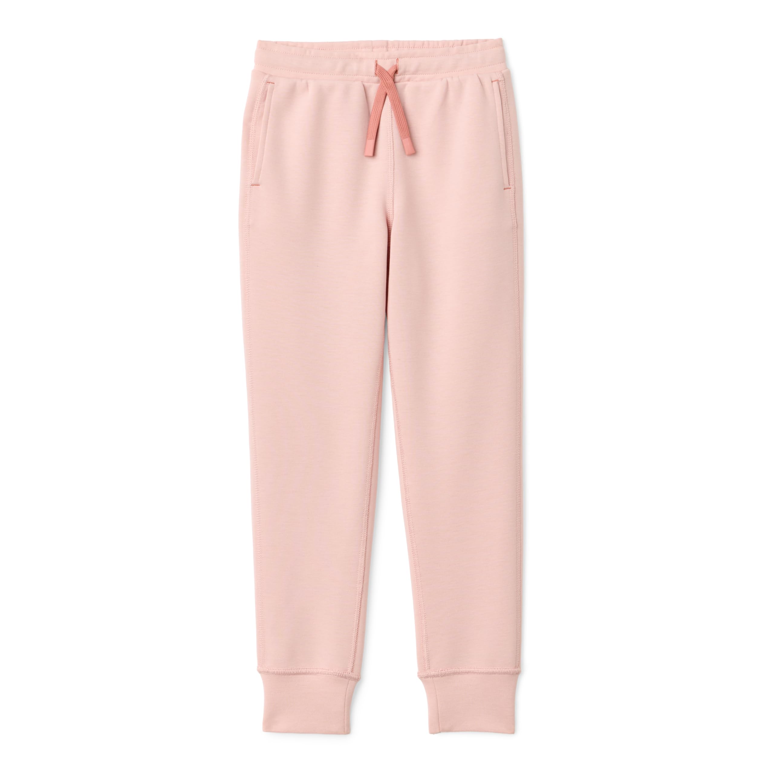 Amazon Essentials Girls' Athletic Regular Fit Workout Jogger Sweatpants with Pockets, Dusty Pink, Small