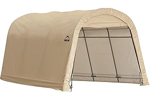 ShelterLogic 10' x 15' x 8' Corral Shelter - Premium Steel Frame - Ripstop Cover
