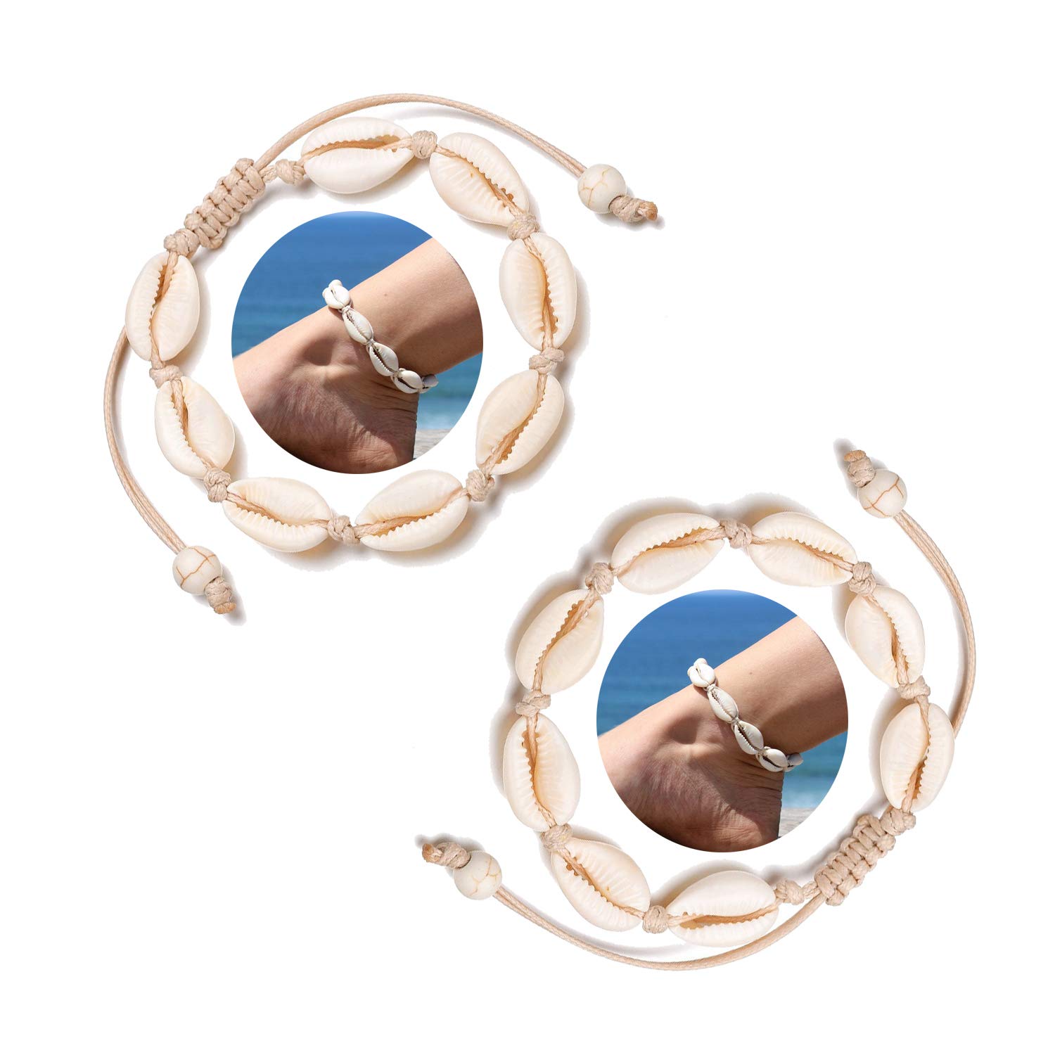 See full amazon price history chart for Long tiantian 2Pcs Set Adjustable Puka Shell Anklet for Women Summer Natural Cowrie Ankle Bracelet Hemp Shell Bracelet Handmade Boho Hawaiian Beach Seashell Jewelry for Girls Long tiantian 2Pcs Set Adjustable Puka Shell Anklet for Women Summer Natural Cowrie Ankle Bracelet Hemp Shell Bracelet Handmade Boho Hawaiian Beach Seashell Jewelry for Girls (B07SVLHVJM) Amazon Price History, Amazon Price Tracker