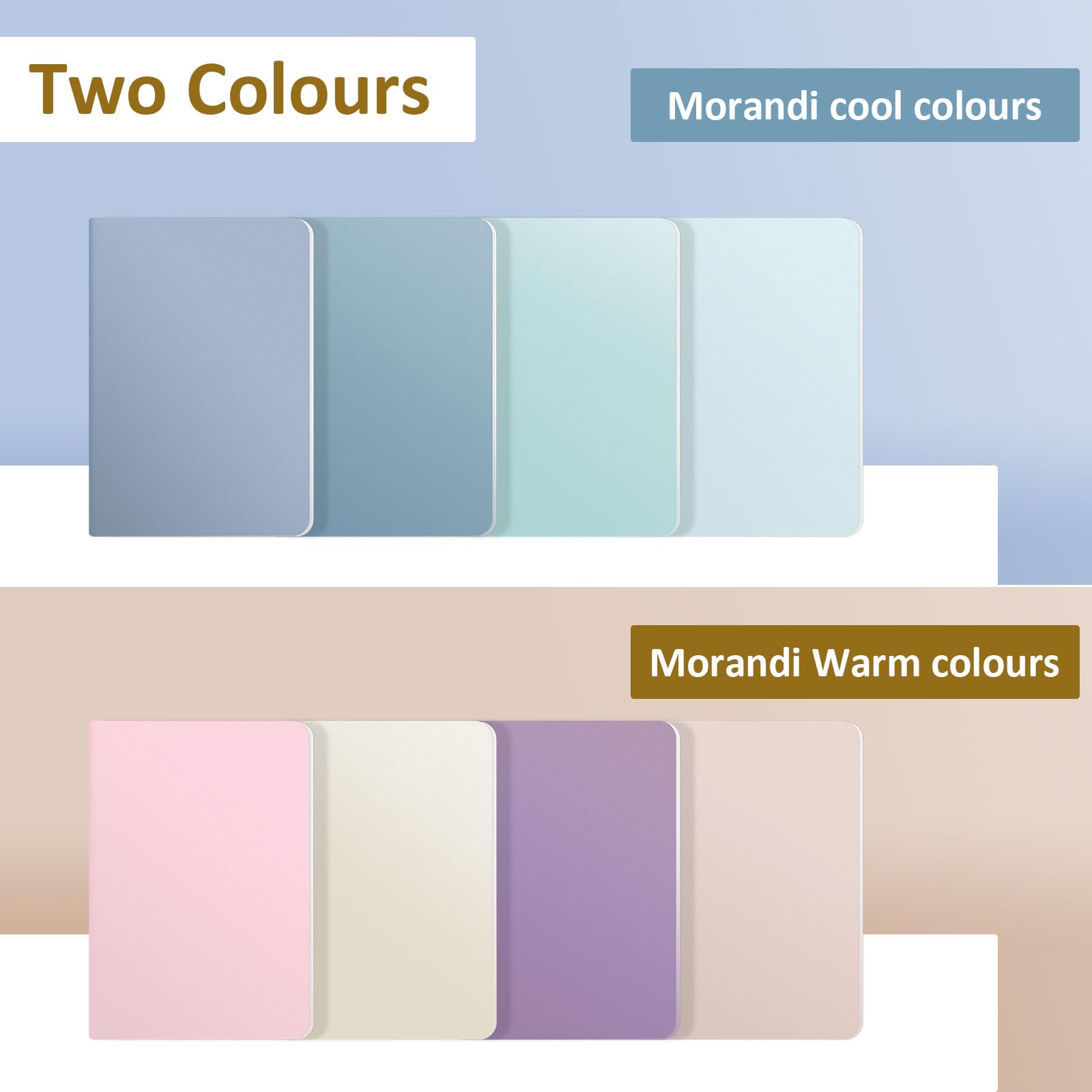 Ddaowanx Paquete de 24 cuadernos coloridos, diarios a granel, cuadernos de bocetos de papel rayado, 72 páginas, 36 hojas, 80 GSM, 8.3 x 5.5 pulgadas, tamaño A5, cuadernos de escritura de viaje para