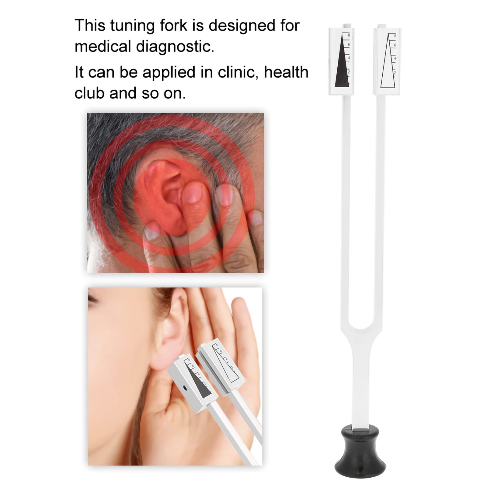 C64Hz Medical Tuning Fork, Forcella di sintonizzazione medica in lega di alluminio, strumenti di sintonizzazione delle vibrazioni di salute diagnostica strumento di terapia
