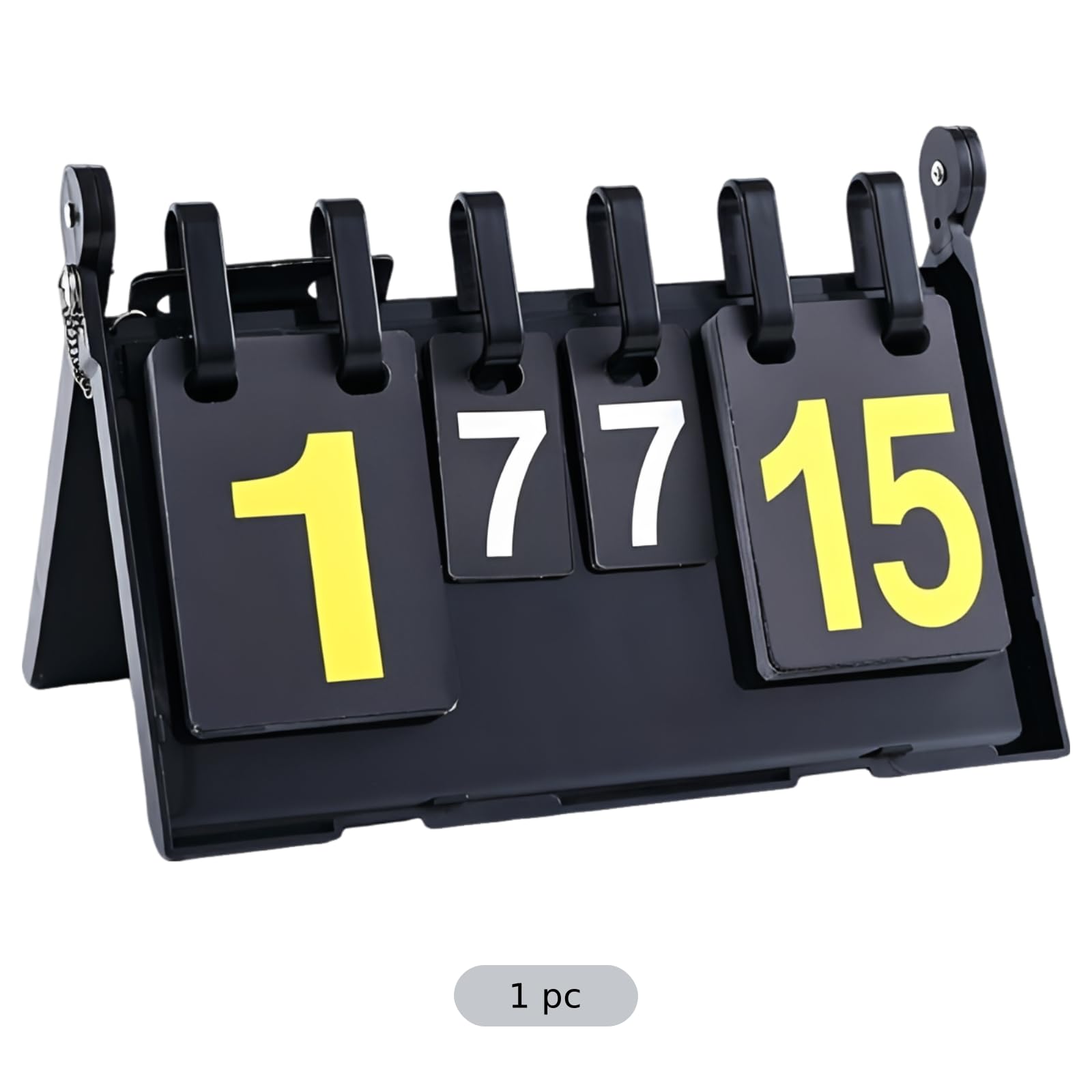 Flip Scoreboard, tragbare Sportanzeigetafel zum Umklappen, 11,3 x 8,3 x 8,3 Zoll, für 0 bis 35 Punkte und 0 bis 7 Runden, beidseitig wasserfest, für Basketball, Volleyball, Tischtennis und Badminton