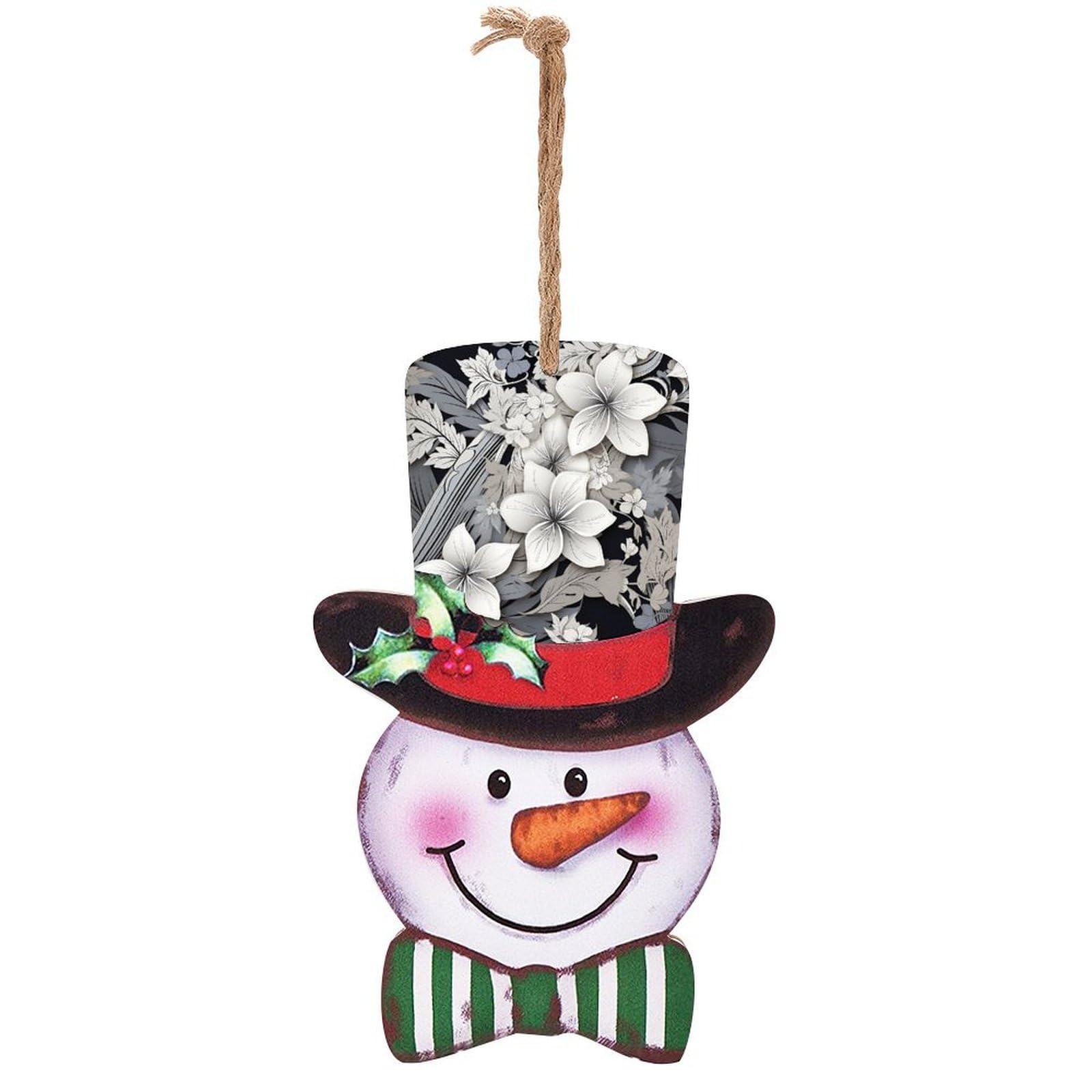Plaque bonhomme de neige en bois pour raviver la magie de Noël en famille