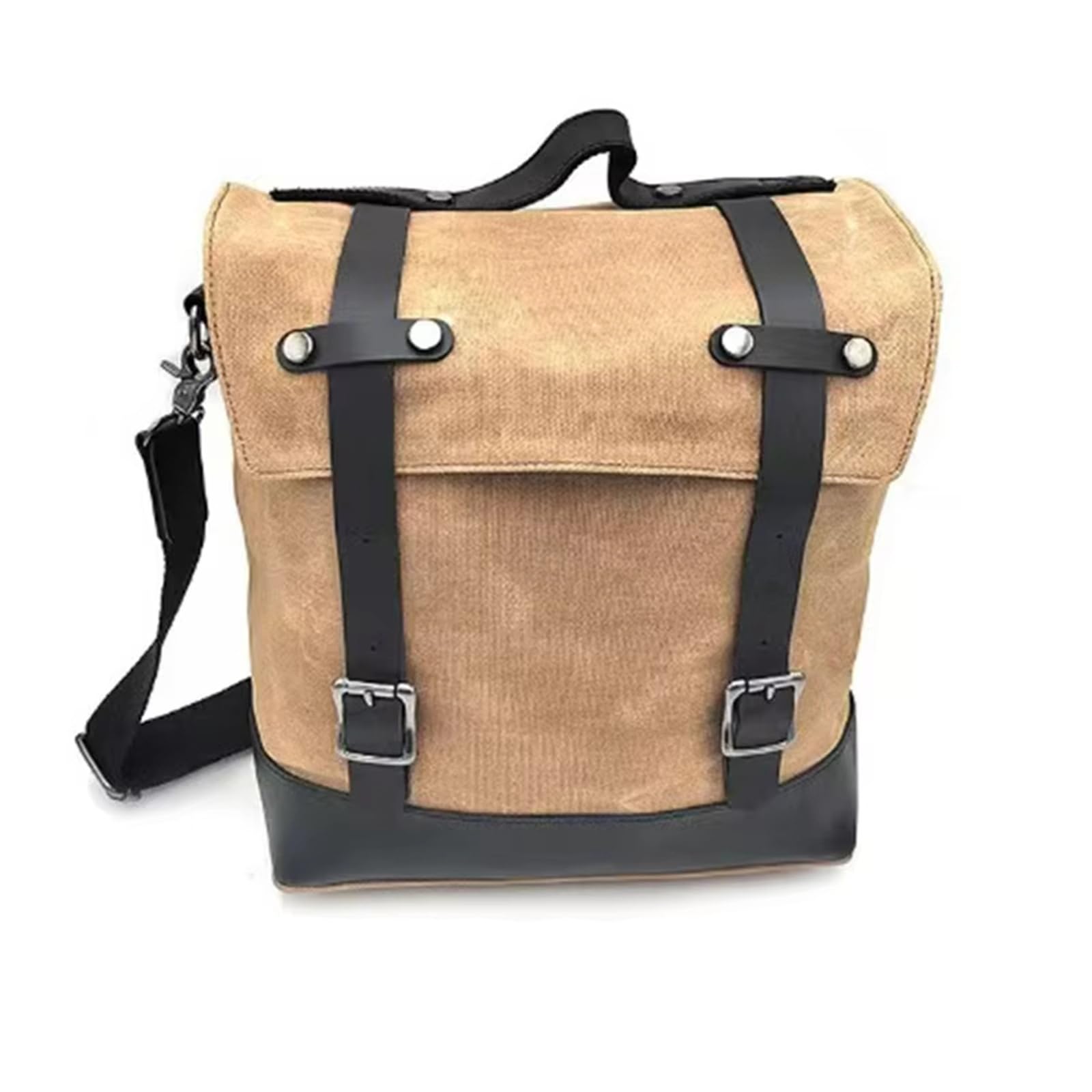 Selle Sac À Dos Moto Sacoche De Moto Étanche Vintage Rétro Arrière Pour En Toile Cirée Côté Conducteur