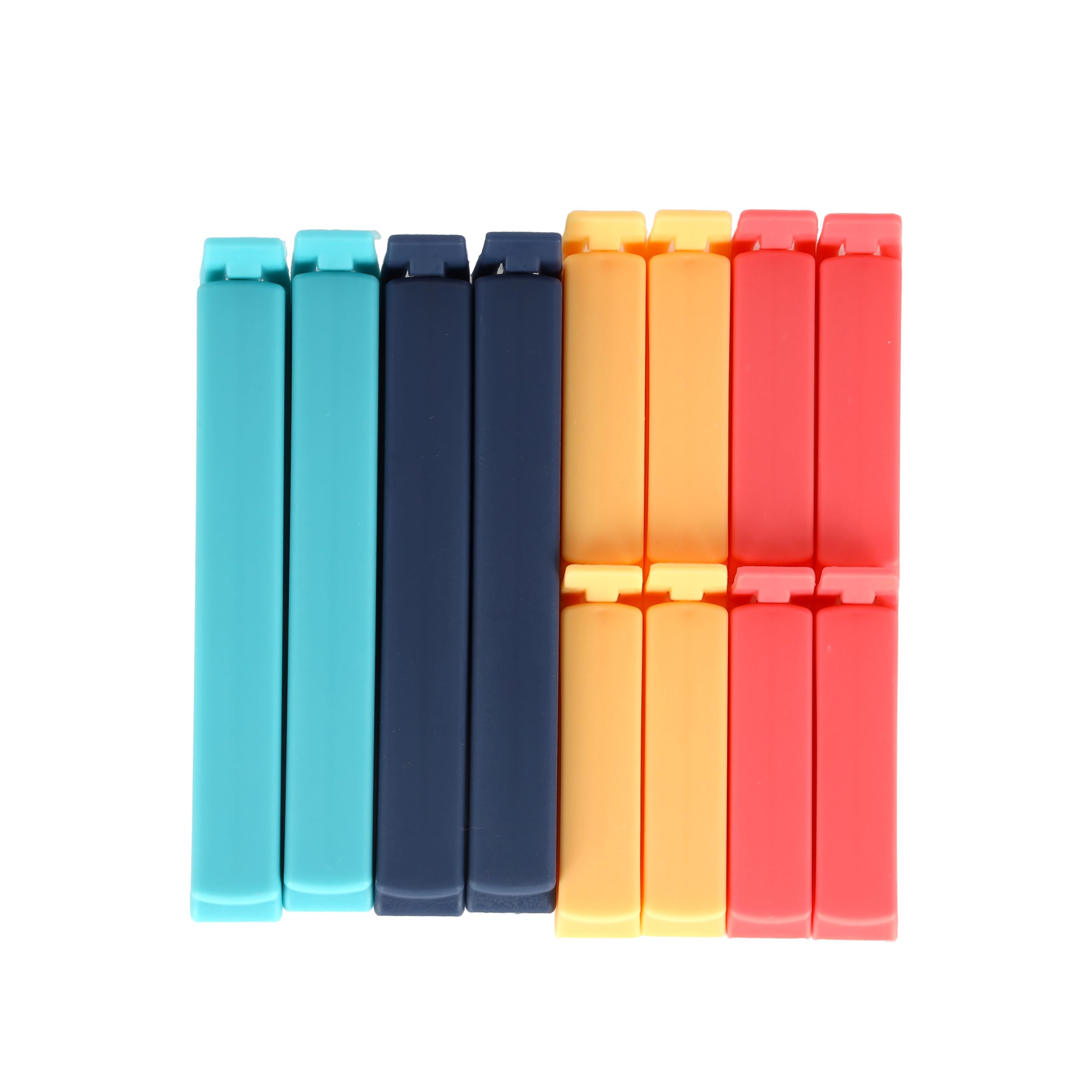 Royalford 12Pcs Bag Locking Clip Set RF12502 PP Construction, 2 Sizes, 11 cm, 6 cm, Lightweight, Resistant to Corrosion, Clips Perfect for Sealing Bags, Snack, Leftovers, Pantry Staple, Multicolor