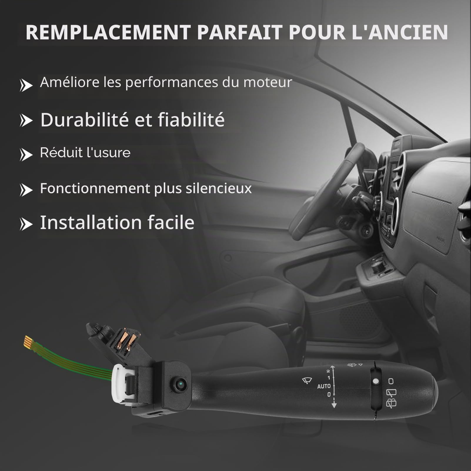 Interrupteur d'essuie-glace pour 1007 206 207 307 Partner C3 C4 C5 C8 Berlingo Nemo Xsara 96477599