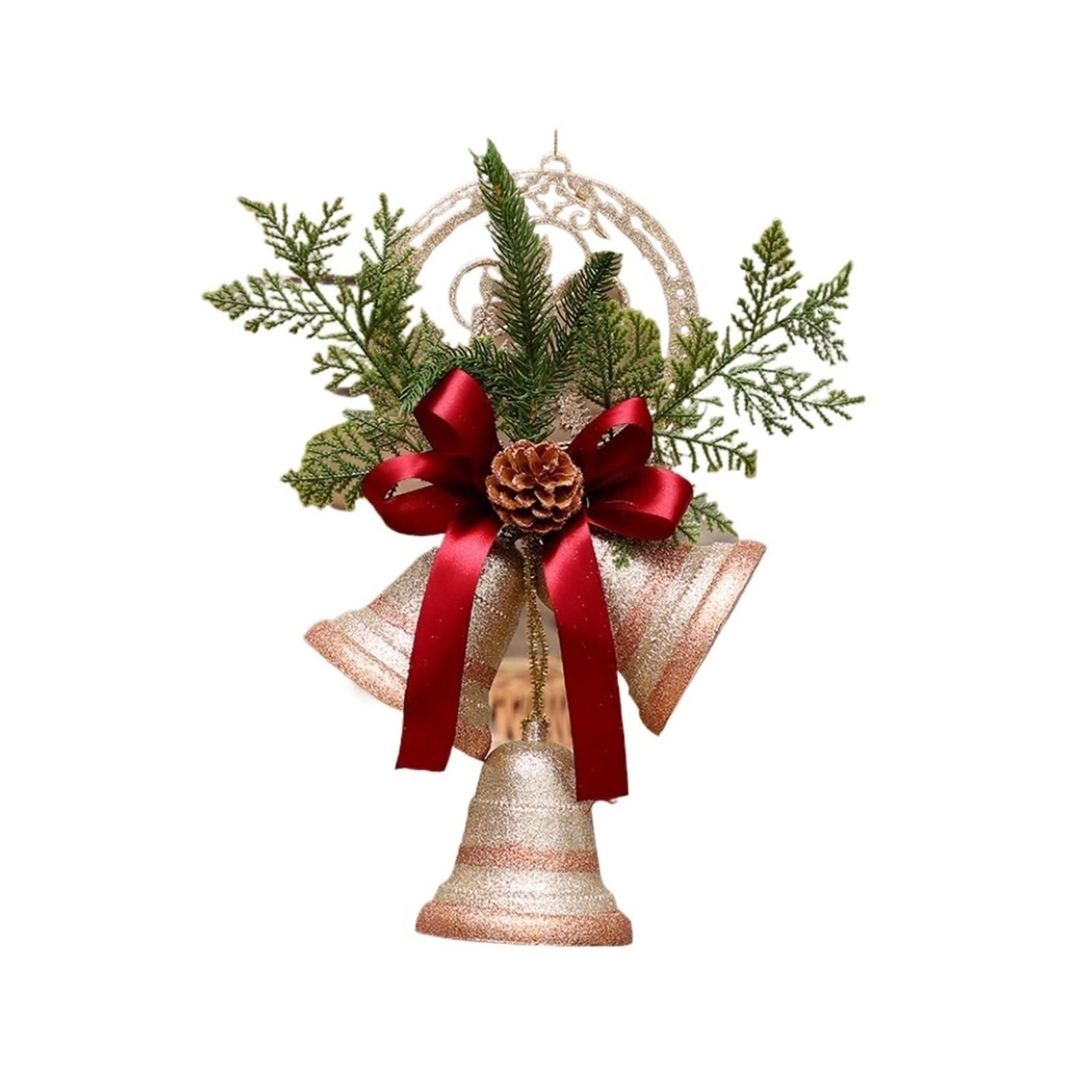 Decorazione per Albero di Natale Ornamento Della Campana Di Natale Lucido Decorazione Anniversario Albero Decorazione Natalizia(Rot)