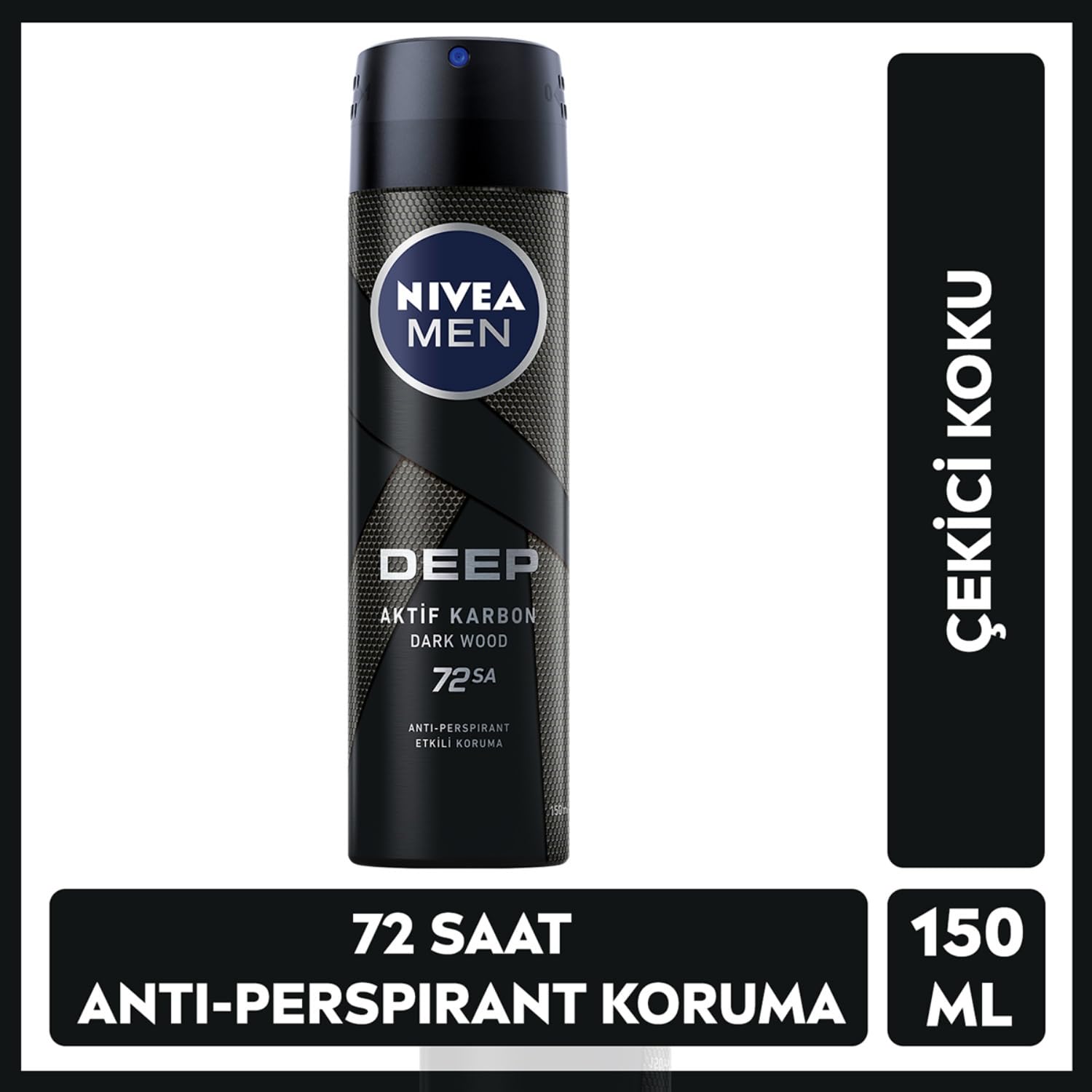 NIVEA Men Erkek Sprey Deodorant Deep Dimension 48 Saat Koruma, 150 ml, Erkeksi Koku + NIVEA Men Erkek Sprey Deodorant Fresh Active 150ml, Ter ve Ter Kokusuna Karşı 48 Saat Deodorant Koruması