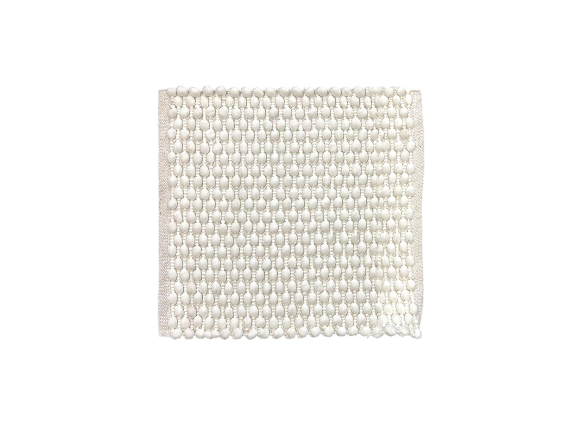 Zohome Mauro Badematte/Badteppich 120x70 – Weiche & rutschfeste Duschmatte – Hochwertiger Badvorleger für Badezimmer – Wit