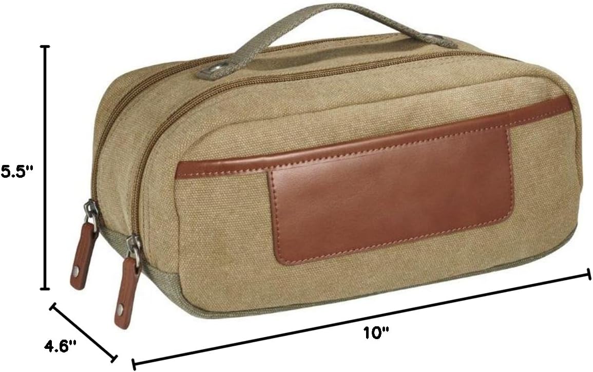 Cutter & Buck Dopp Utility Kit Canvas Toiletry Bag Khaki