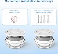 Vista 8 de 2 Pack Smoke Detector, Photoelectric Sensor Battery-powered Fire Smoke Alarm, LED warning light 85 dB alarm sound, low battery warning, mute and