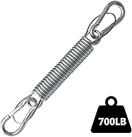 Vista 1 de Kit de columpio para silla – resorte, resistente, 2 mosquetones, cuerda de seguridad – Accesorios de suspensión para bolsas de boxeo, asiento