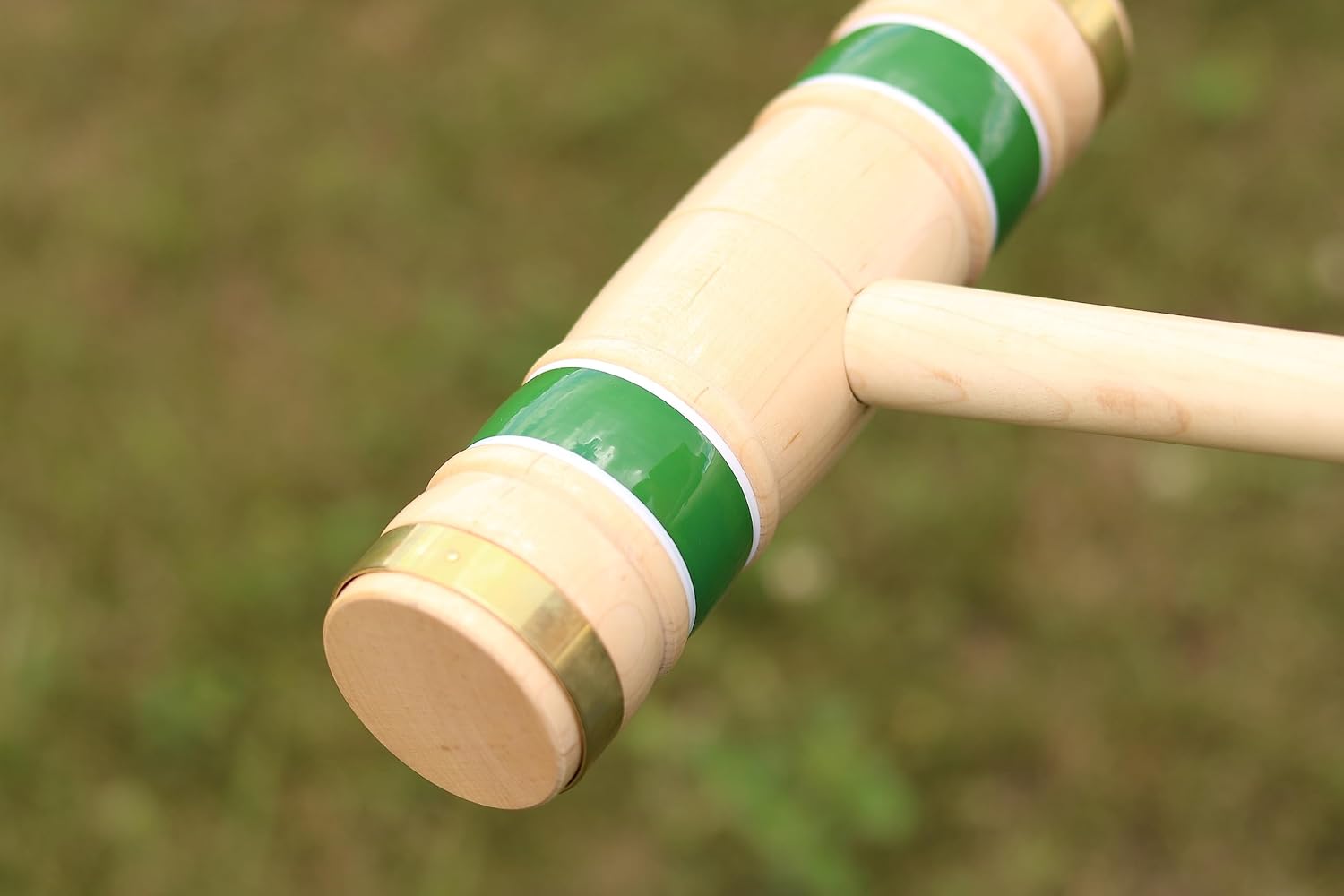 AmishToyBox.com Deluxe Croquet Game Set - 8 Player - with Wooden Stand (Eight 32" Handles)