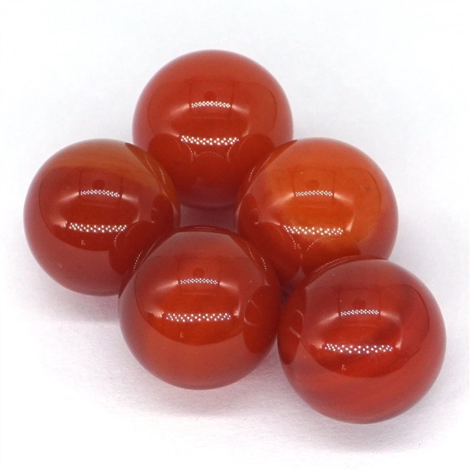 Pierre précieuse cornaline rouge coffret de 5 cristaux pour offrir en cadeau