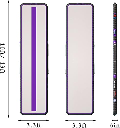 Miniatura 2 de WelandFun Air Mat Tumble Track 10ft13ft16ft20ft Inflatable Gymnastics Tumbling Mat 468 inchs Thickness Mats for Home