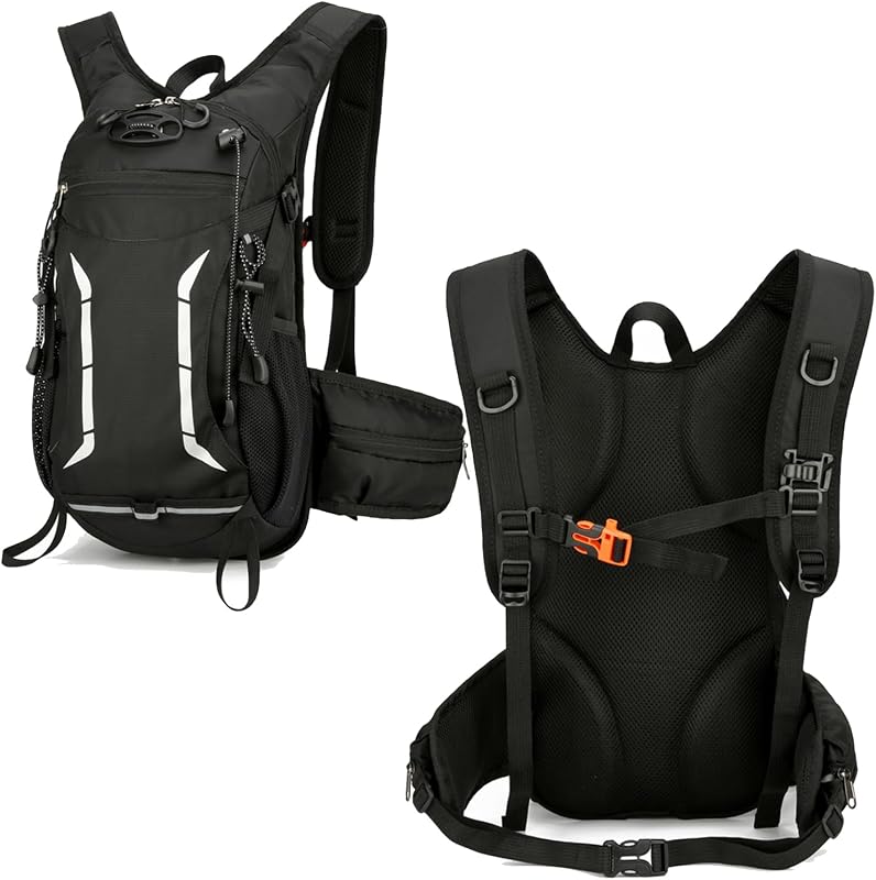 ANPTER Túra Hátizsák Férfi Női Vízálló Trekking Táska Laptop Rekesszel Könnyű Outdoor Kirándulás Utazás Fekete