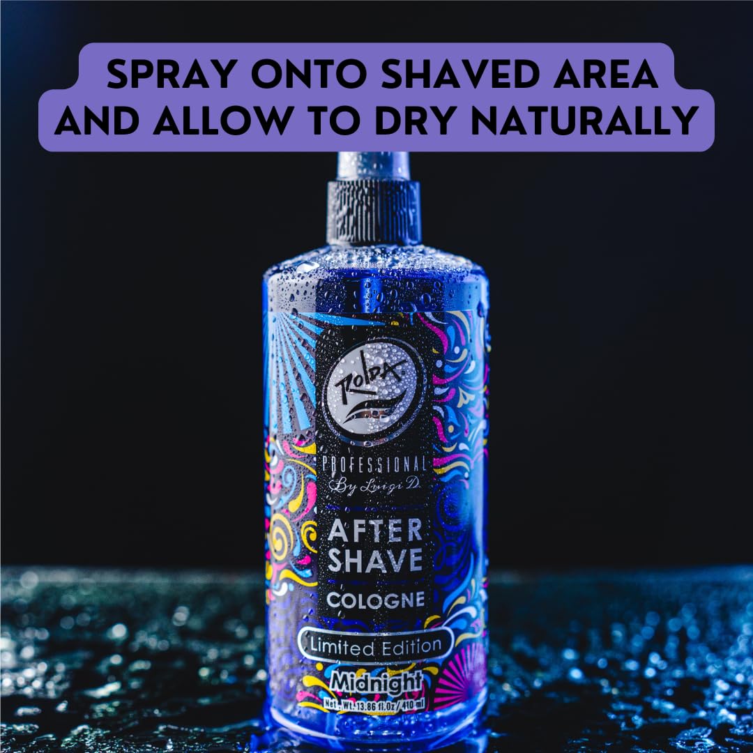 Midnight After Shave Tonic Colonia para hombres – Spray tónico para después del afeitado, calma la irritación, ayuda a curar y limpiar áreas afeitadas, fragancia masculina (14.54 onzas | 14.5 fl 2