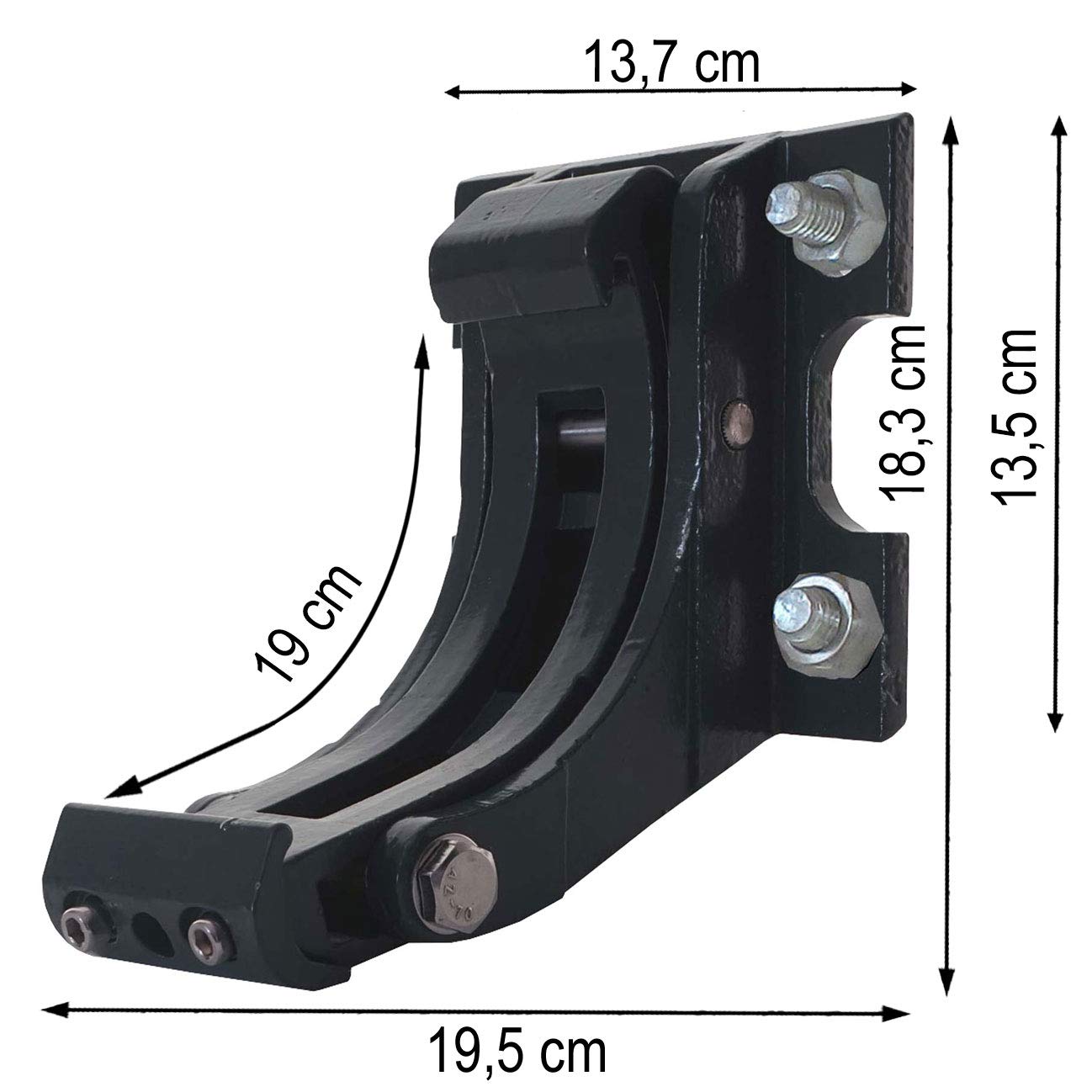 Mendler 3 x uchwyt ścienny do markizy T124, konsola ścienna adapter do montażu na ścianie ~ antracyt