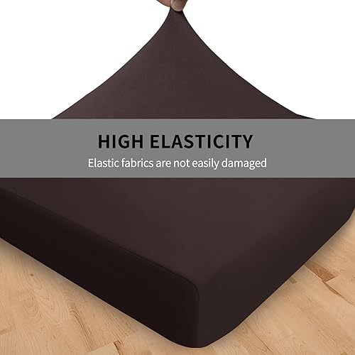 Miniatura 5 de Easy-Going Fundas de cojín de vellón para asiento de sofá, funda de cojín suave y elástica de muebles para niños, mascotas (cojín de sofá de 3