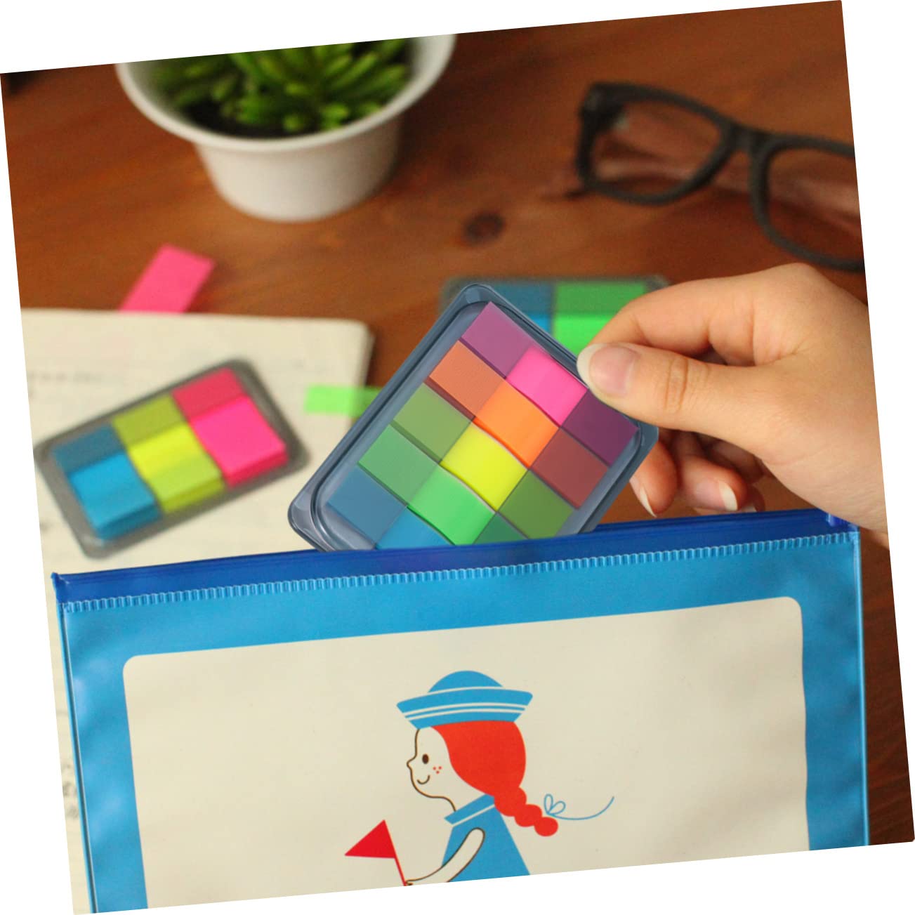 ARTIBETTER 3 Sätze Teiliges Bunte Index Label Sticker Selbstklebende Notizblätter Fluoreszierende Haftnotizen Für Büro Und Schule Wiederverwendbare Page Markers Für Dokumente Und 10 Stück * 3