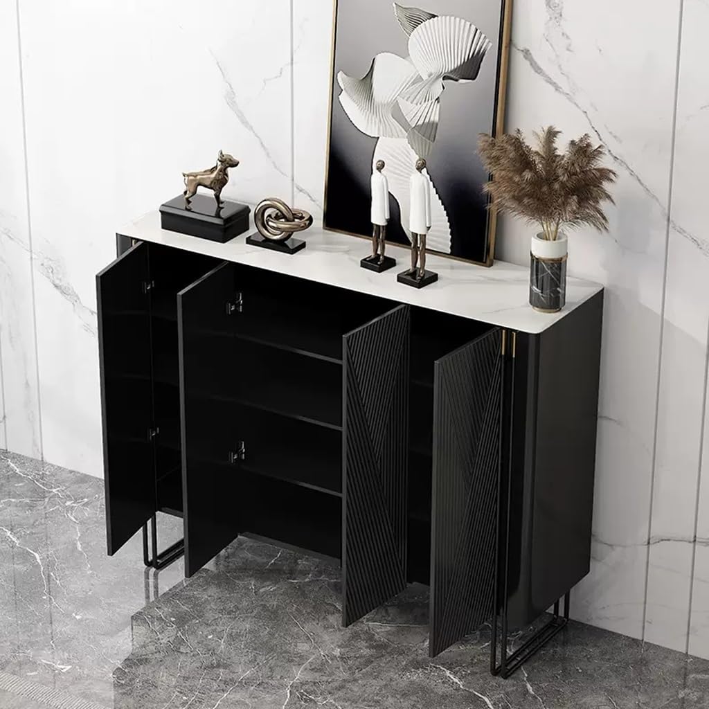 Stojak na motyki do wejścia lekka luksusowa domowa szafka na buty nowoczesna minimalistyczna czarna mała szafka boczna do domu salon szafka z szafką ganek organizer na buty (kolor: M-120 cm)