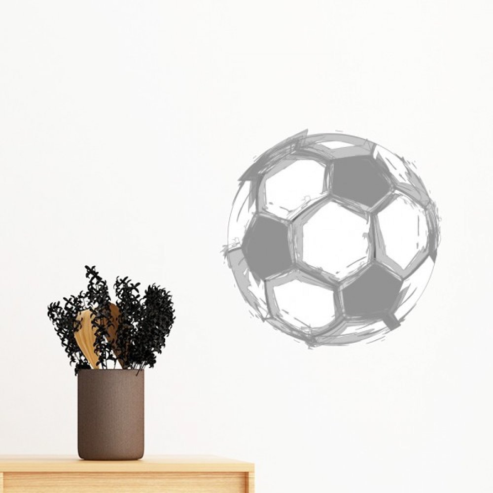 Sticker football amovible vert 60cm pour réveiller la déco d'une chambre d'enfant