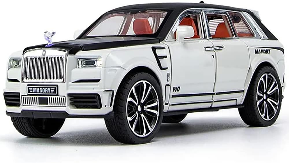 DARVICE 132 Rolls Royce Cullinan Model Car Die Cast Metal Car Light