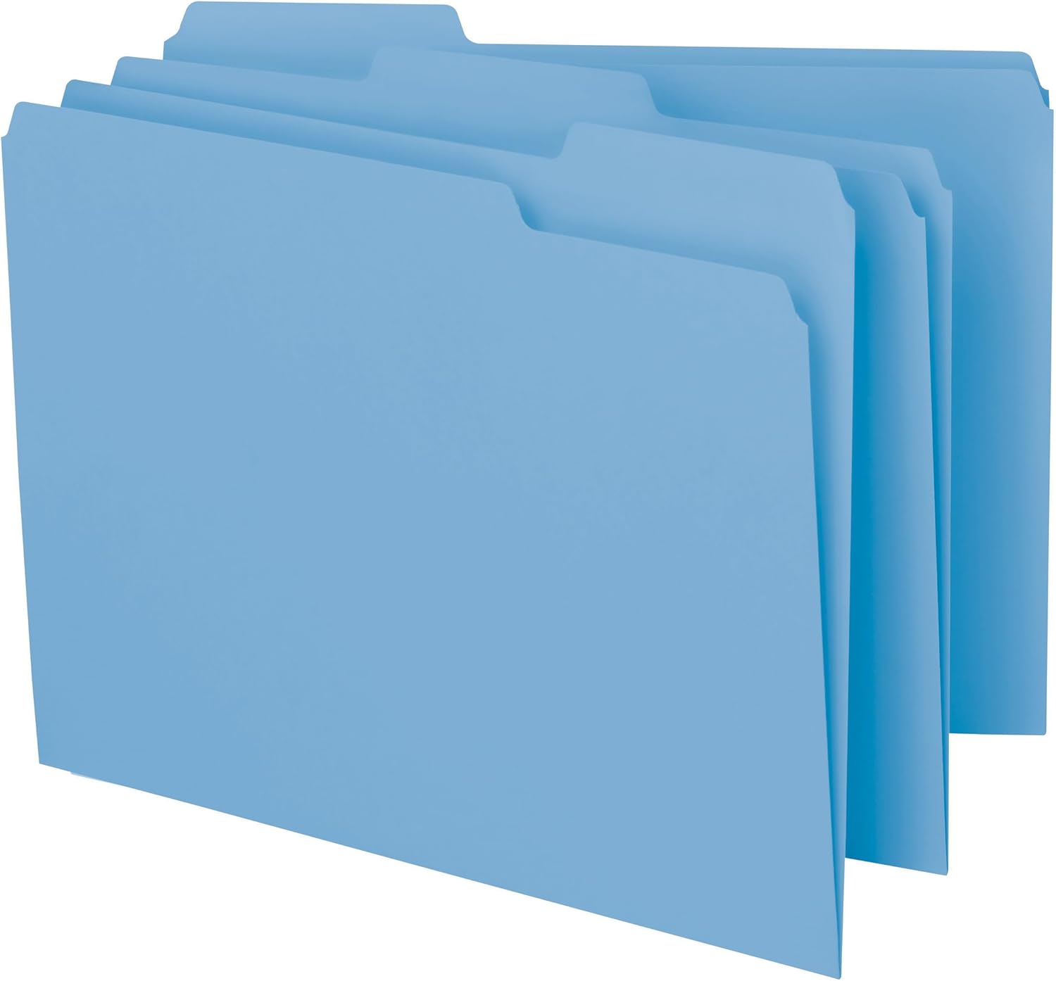 Smead Interior File Folder, 1/3-Cut Tab, Letter Size, Blue, for Easy Organization and Office Use, 100 per Box (10239)