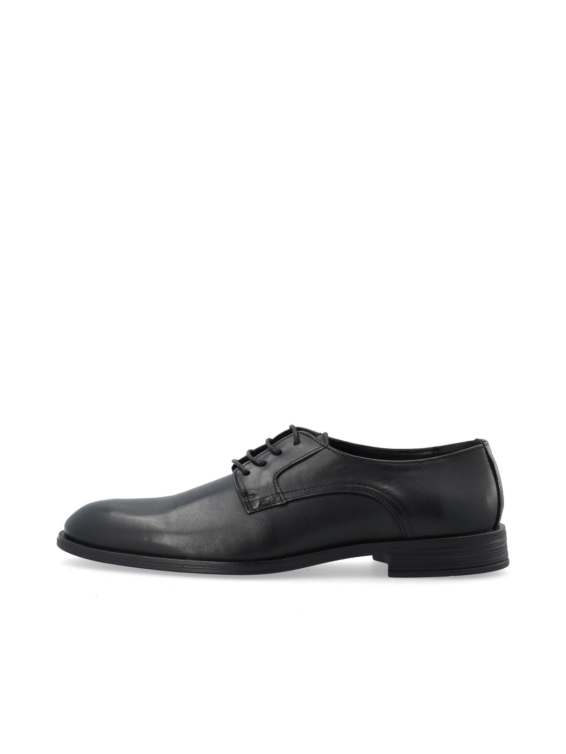 Bianco Men's Biabyron Leather Derby Oxford, Black 6, 13.5 UK