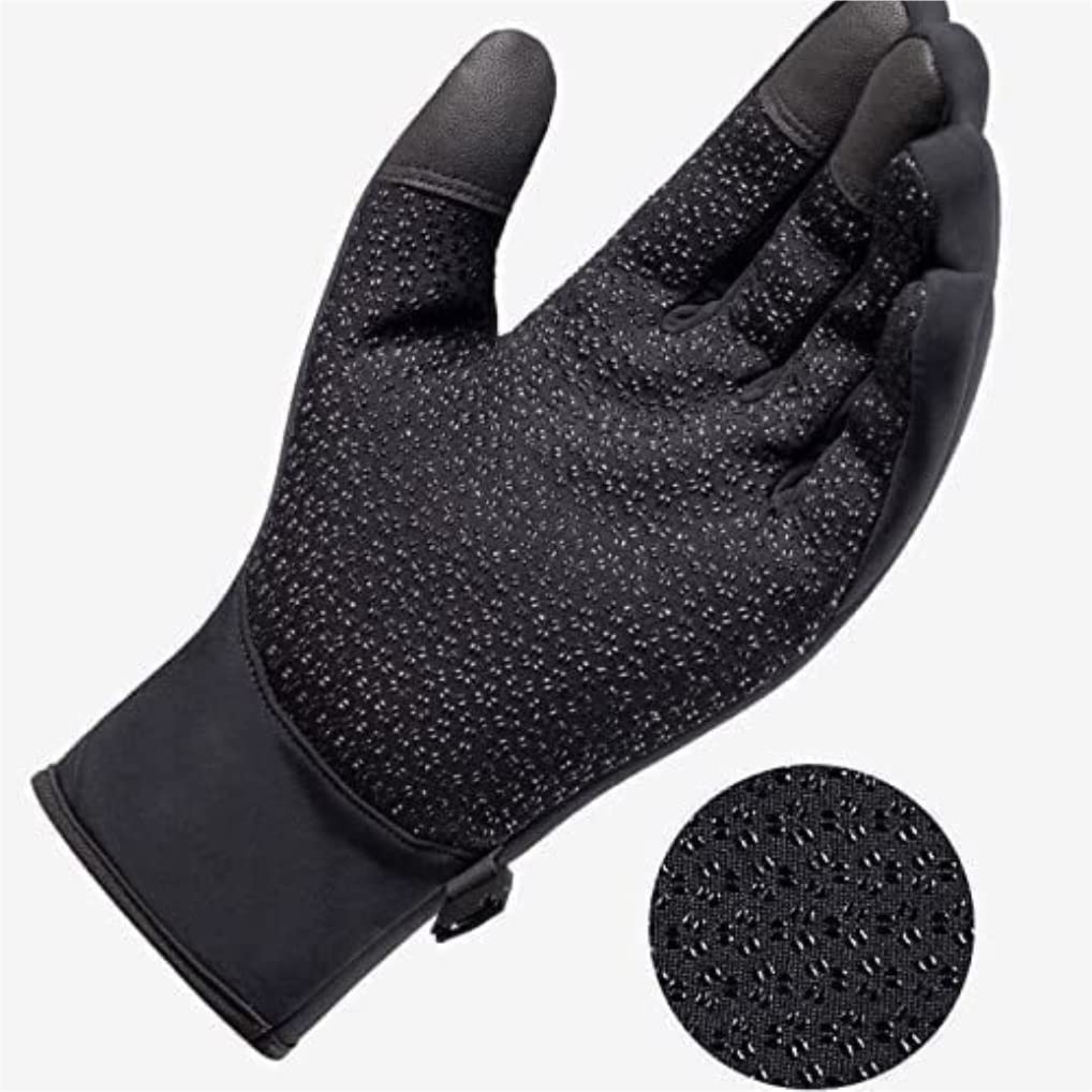 Guanti da Ciclismo Guanti da Sci Guanti Invernali da Uomo Impermeabili con Cerniera Touch Screen Antivento Caldi Guanti da Bici (Blue : Blu, Size : XL)