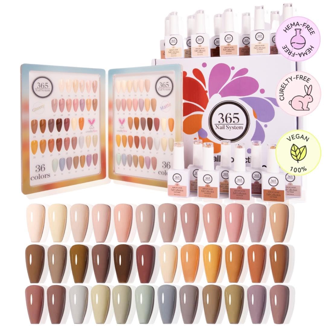 365 Nail System 15ml 0 5 oz Fall Gel Polish - Winter Gel Nail Polish Set - Nude