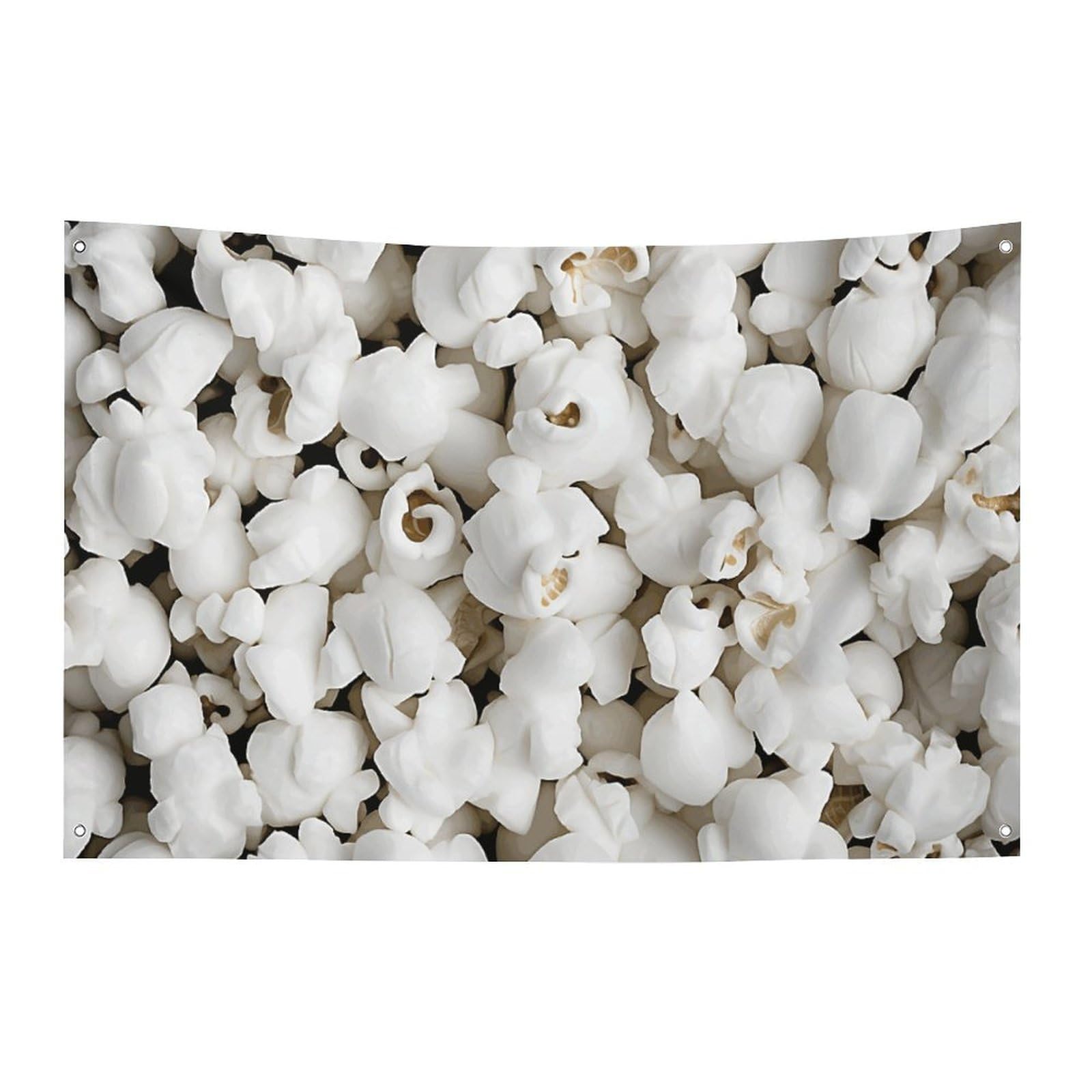 Banner Party Decor Flag White Popcorn Photography Backdrop Background Flag Decorations Birthday Party Photo Booth Banners Wall Decor Banner Sign Photo Props 35x59 in Flags