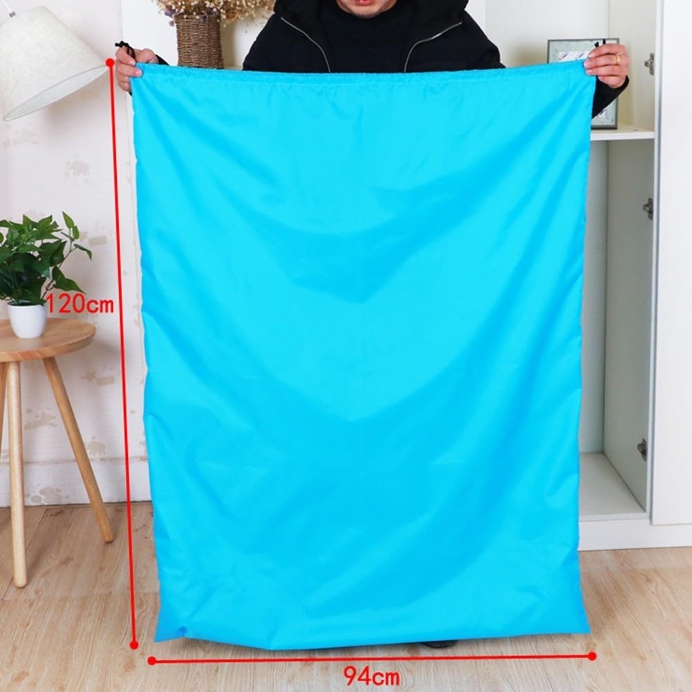 Borsa Portabiancheria Impermeabile In Polipropilene - 20 Kg - Grande, Blu - Sacchetto Multiuso Trasloco
