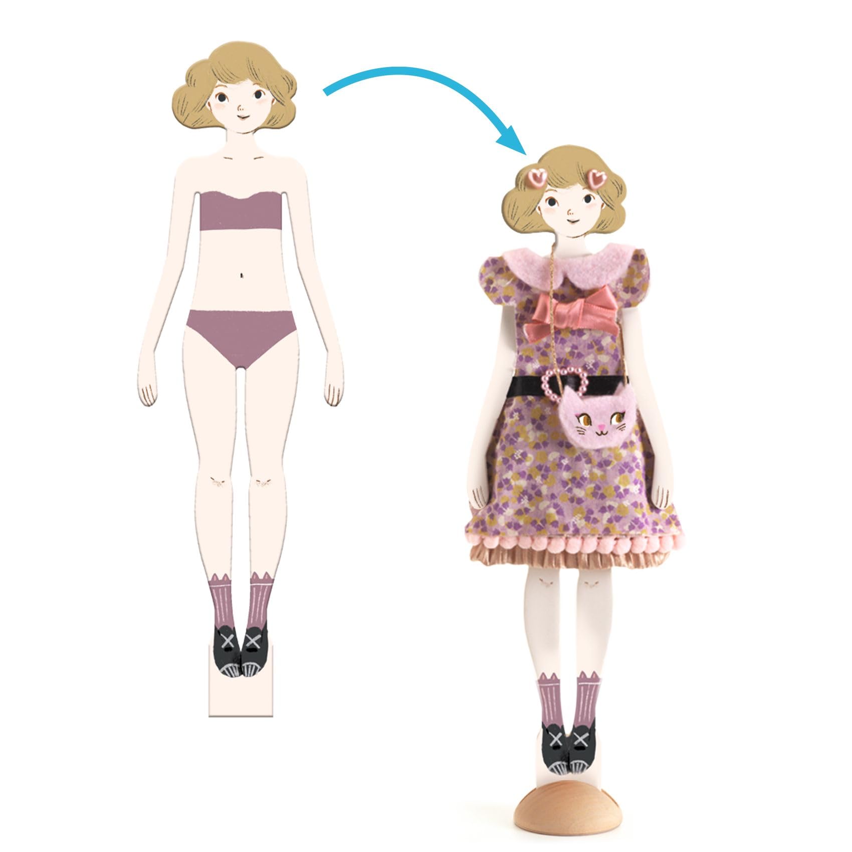 Djeco La Moda Di LUCILLE Laboratorio de Moda - Juego multicolor para niños a partir de 7 años