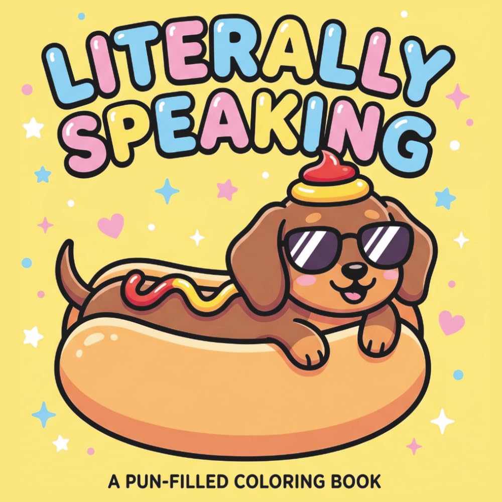 Literally Speaking: A Hilarious Cozy Wordplay Coloring Book for Adults and Teens Funny,Literal Humor, Stress Relief.