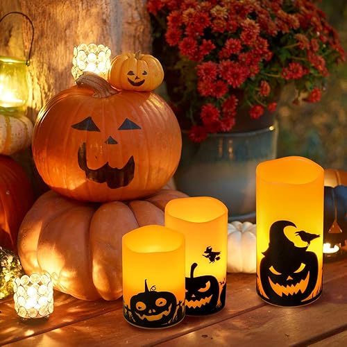 Miniatura 4 de Juego de 3 velas de calcomanía de Halloween de DRomance