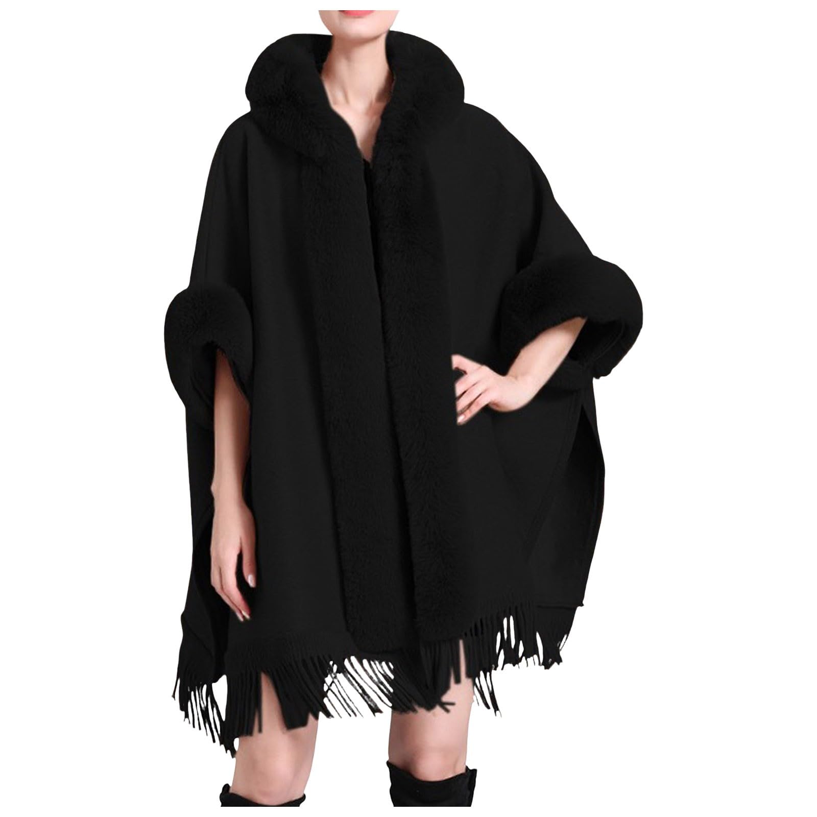 Générique Poncho Polaire Femme Cape De Voyage Bébé Doux Pluie Gilet Chale Pour Fêtes Imperméable Ponchos Et Capes Hiver Laine Homme Avec Paillettes Echarpe Paillette