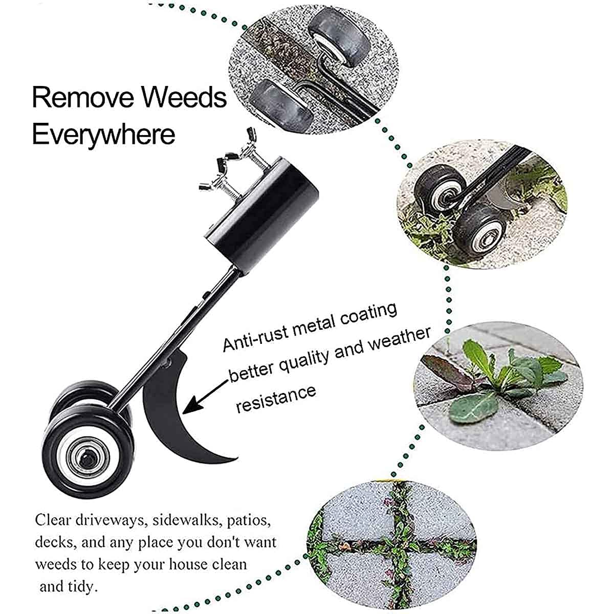 Herramienta de eliminación de malezas de mano para grietas y grietas, herramienta de limpieza de jardín para losas de pavimento de patio, fácil eliminación y mantenimiento de malas hierbas