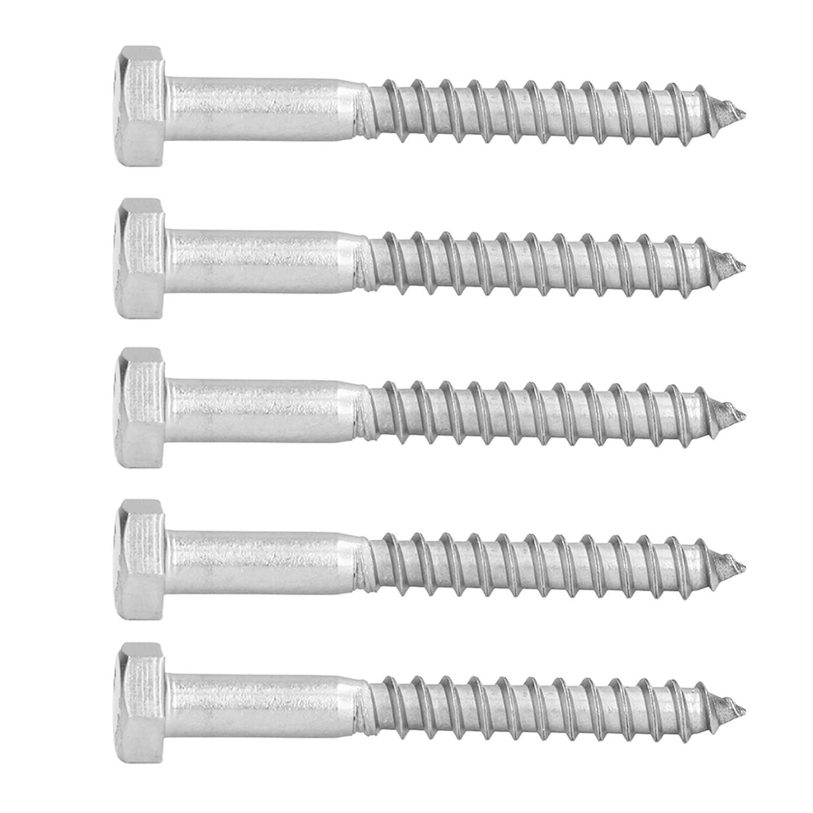 Lot De 15 Tire-fond Hexagonaux M8x120mm – Acier Carbone, Autoforeurs, Pour Bois Et Métal