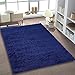 Produktbild Carpet city ayshaggy Shaggy Teppich Hochflor Langflor Einfarbig Uni Blau Weich Flauschig Wohnzimmer, Größe: 100 x 200 cm, 100 cm x 200 cm