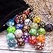 AUSTOR 42 Pieces Polyhedral Dice 20 Sided Game Dice Set Mixed Color Dices Assortment with a Black Velvet Storage Bag for DND RPG MTG Table Games