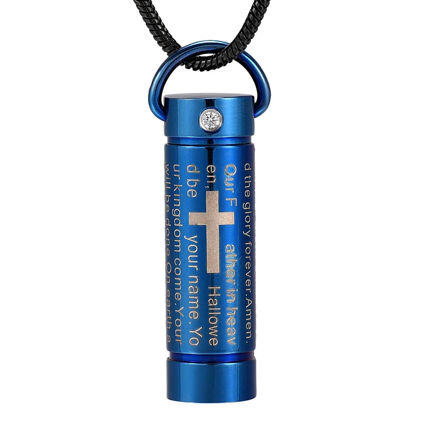 Pendentif urne funéraire cylindrique pour honorer un être cher