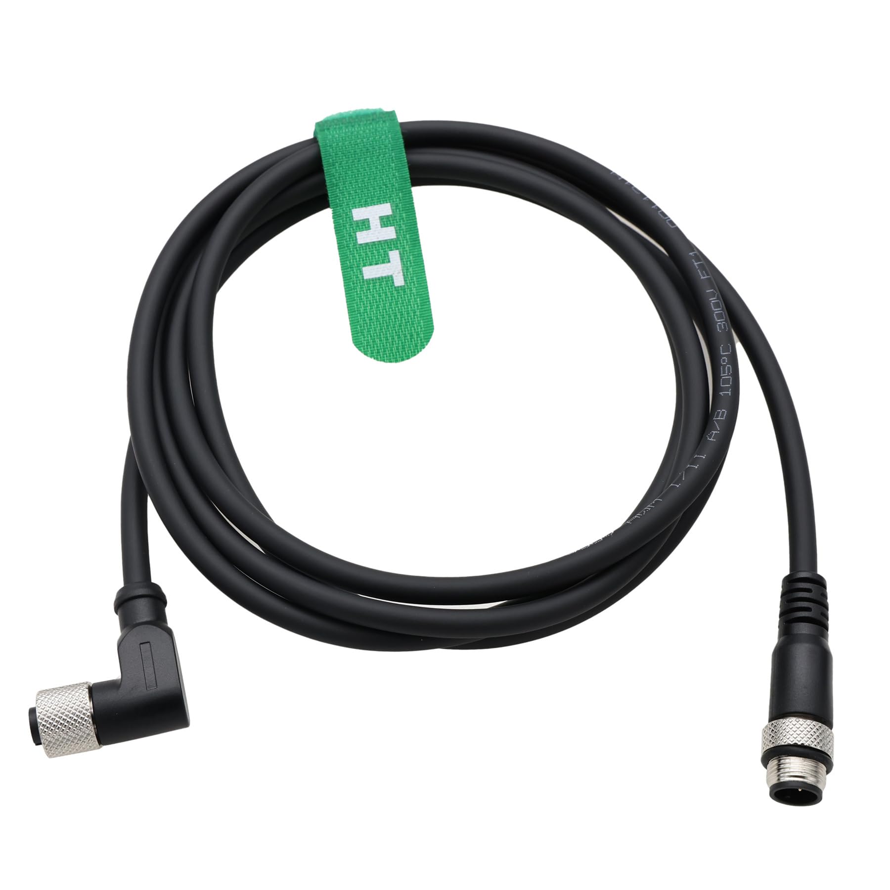 HangTon Câble d'alimentation M12 5 broches mâle vers 5 broches femelle à angle droit pour capteur d'actionneur industriel CAN Bus dispositif d'automatisation réseau DeviceNet IO Link Profibus 2 m