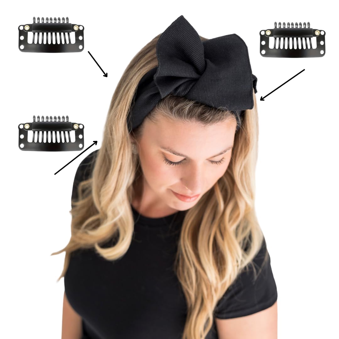 Diadema elástica con clip con lazo