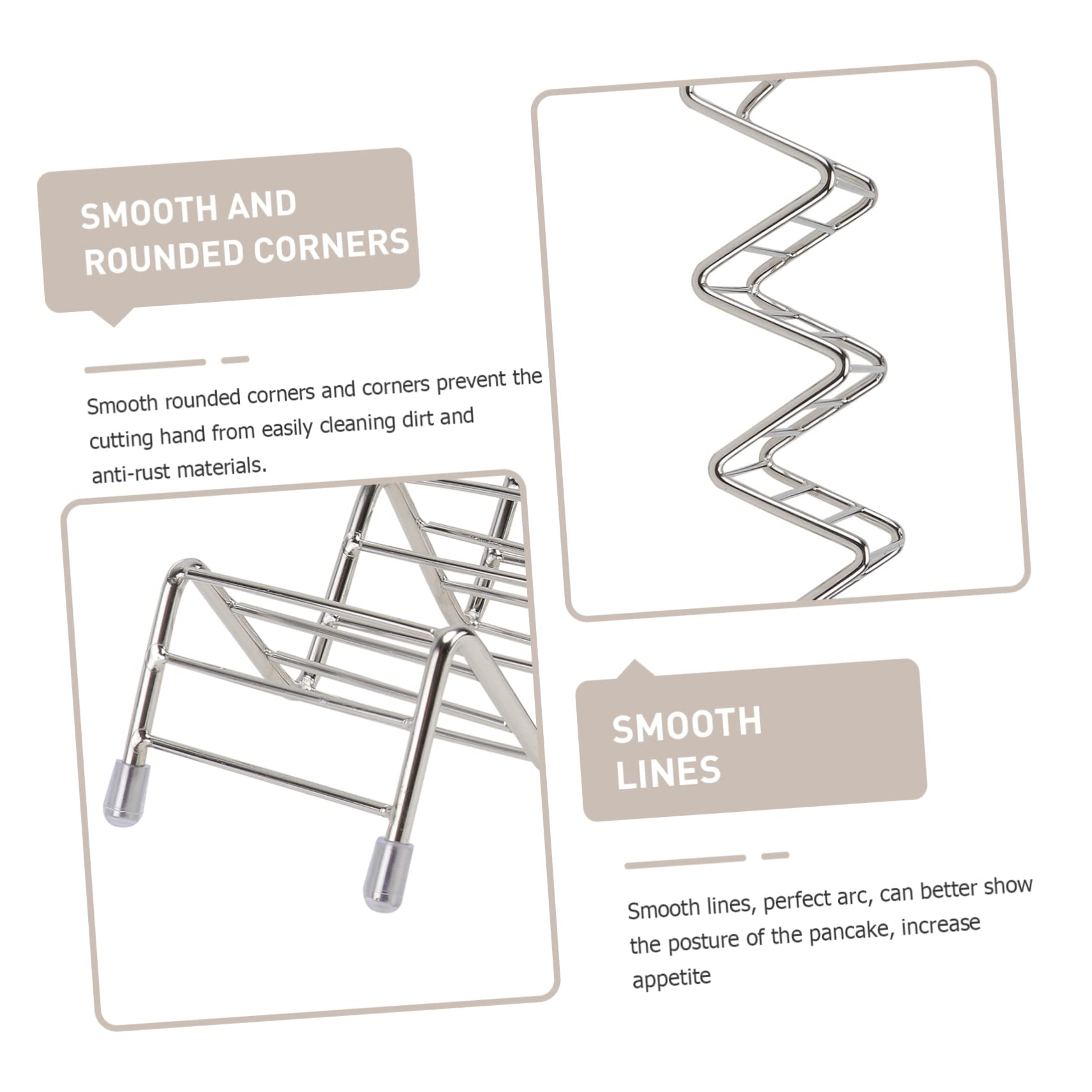 MOLUCKFU 1pc Pancake Stand Home Taco Holders Burrito Tortillas Pancake Rack Pancake Display Tacos De Para Mujer Taco Shelf Comal for Tortillas Tortilla Rack Tray Plates Stainless Steel