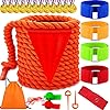 Lubibi Sports Days Kit,20ft Tug Of War Rope Kit With Three-legged Race Band Whistles Medals Marking Line Carry Bag, Outdoor Play Sports Day Family Party Beach Party Game For Kids Adults